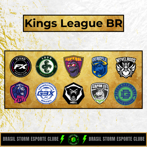 BrasilStormEC's tweet photo. Todos os escudos foram revelados para a Kings League Brasil! https://t.co/4m4UaVaXlu
