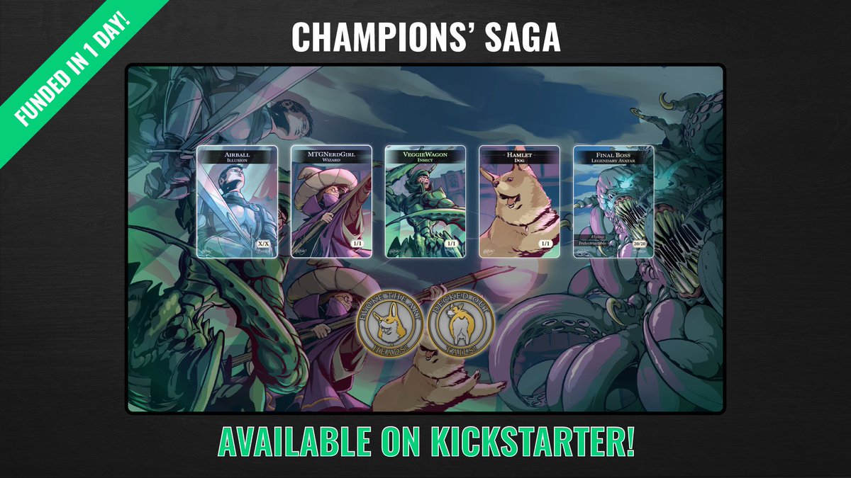 ZaximusStudios (@zaximusstudios) on Twitter photo Update: The excitement around our collaboration with <a href="/DeckedOutEDH/">Decked Out</a> is incredible! 🎉 Fully funded in just 1 day! Thank you all for the amazing support! 🙌
🔗 tinyurl.com/ChampionsSaga
#Kickstarter #EvokeTheArt #ChampionsSaga #MTGxFINALFANTASY Update: The excitement around our collaboration with <a href="/DeckedOutEDH/">Decked Out</a> is incredible! 🎉 Fully funded in just 1 day! Thank you all for the amazing support! 🙌
🔗 tinyurl.com/ChampionsSaga
#Kickstarter #EvokeTheArt #ChampionsSaga #MTGxFINALFANTASY