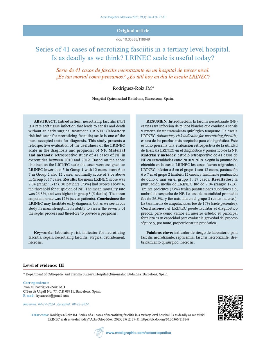Acta Ortopédica Mexicana (AOM) tweet media