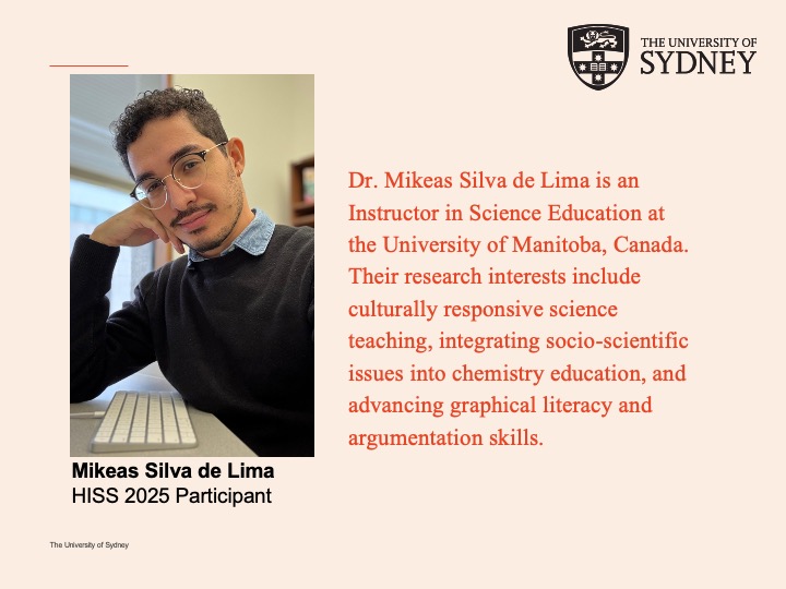 SSSHARC is thrilled to have interdisciplinary scholars like Mikeas Silva de Lima from the University of Manitoba in our queer-led classroom at #HISS2025!

Mikeas is excited about HISS for the opportunity to merge their research and teaching practices with sexuality studies.
