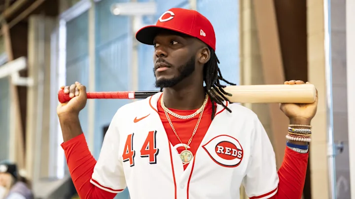 Elly De La Cruz's first 3 batted balls of the spring:

1) 106.1mph, 450 ft HR off Triston McKenzie
2) 109.1mph, 409ft HR off Logan Allen
3) 111.6mph Single off Tyler Glasnow