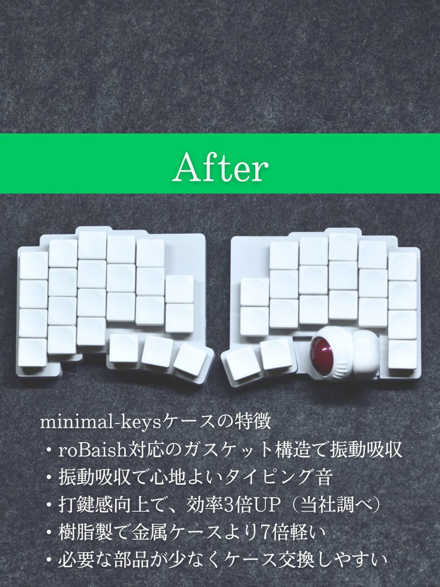 roBaish-m ブラック セット ガスケットマウントケース