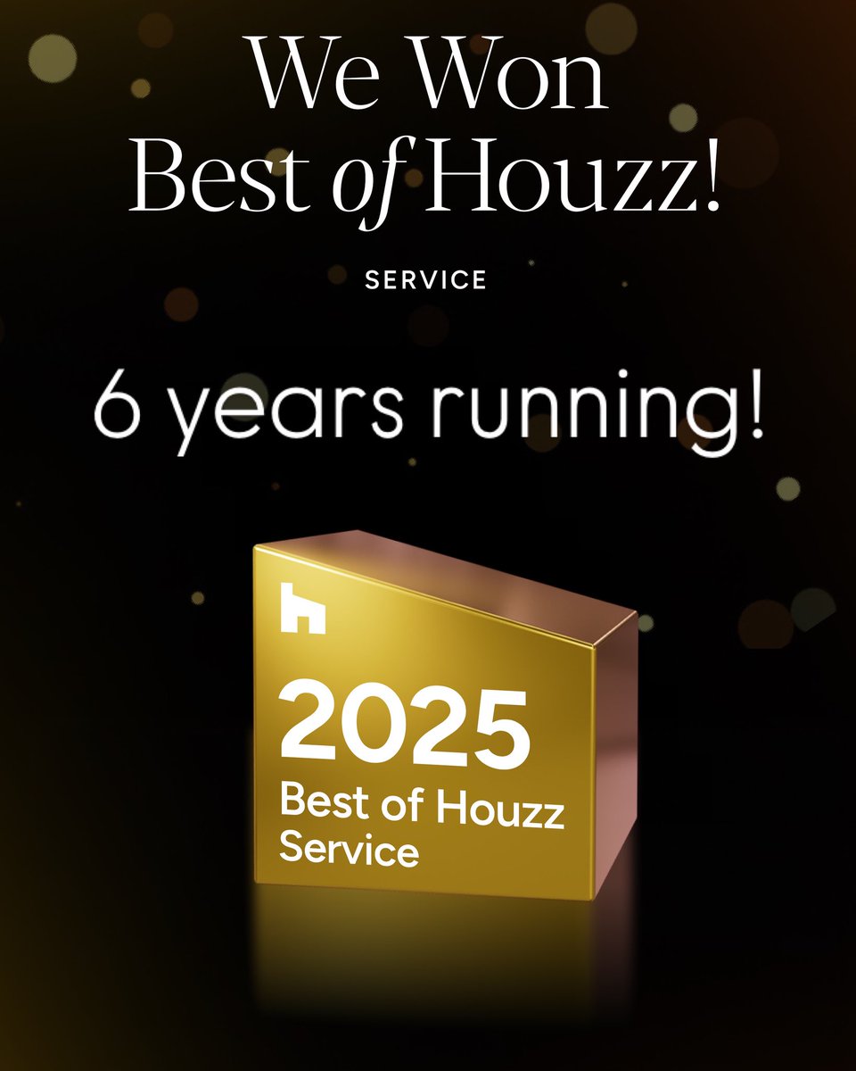 Can’t believe we’re 6-time winners of this award, consecutive to boot! Thanks <a href="/HouzzUK/">Houzz UK</a> for recognising our efforts, our team for their continued dedication to and thanks to our clients for your wonderful reviews! #award #architecture #design #CustomerService #architect #win