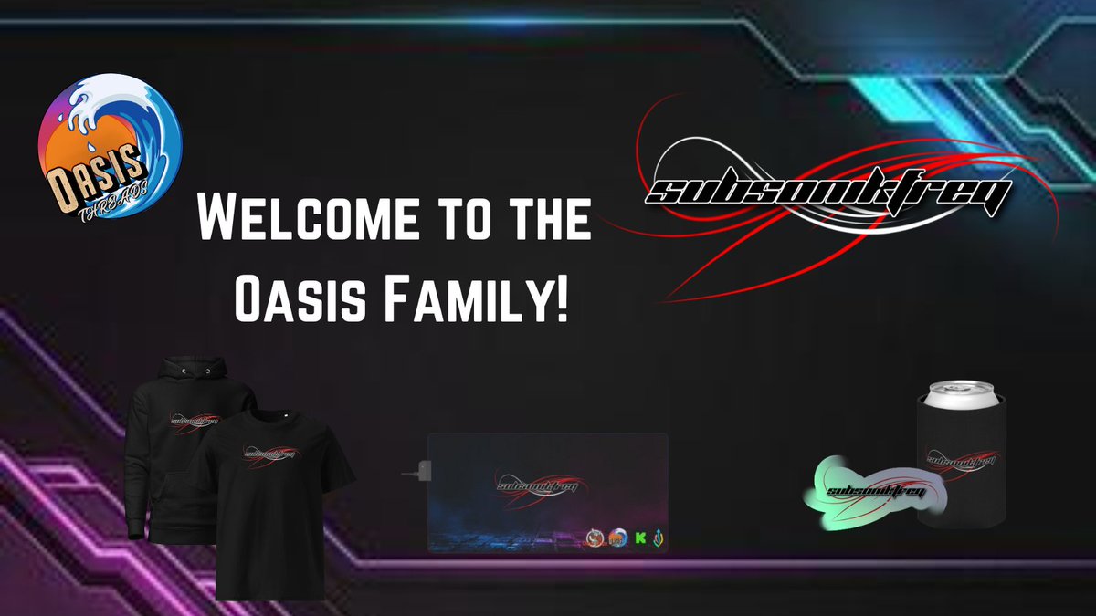 Oasis Threads (@oasis_threads) on Twitter photo We are excited to announce our newest affiliate <a href="/subsonikfreq/">subsonikfreq</a>! This up and coming streamer has a vibe like no other. Are happy to have him on the team and look forward to seeing his platform grow! oasisthreads.net/collections/su⦠#comfortofoasis #merch We are excited to announce our newest affiliate <a href="/subsonikfreq/">subsonikfreq</a>! This up and coming streamer has a vibe like no other. Are happy to have him on the team and look forward to seeing his platform grow! oasisthreads.net/collections/su⦠#comfortofoasis #merch