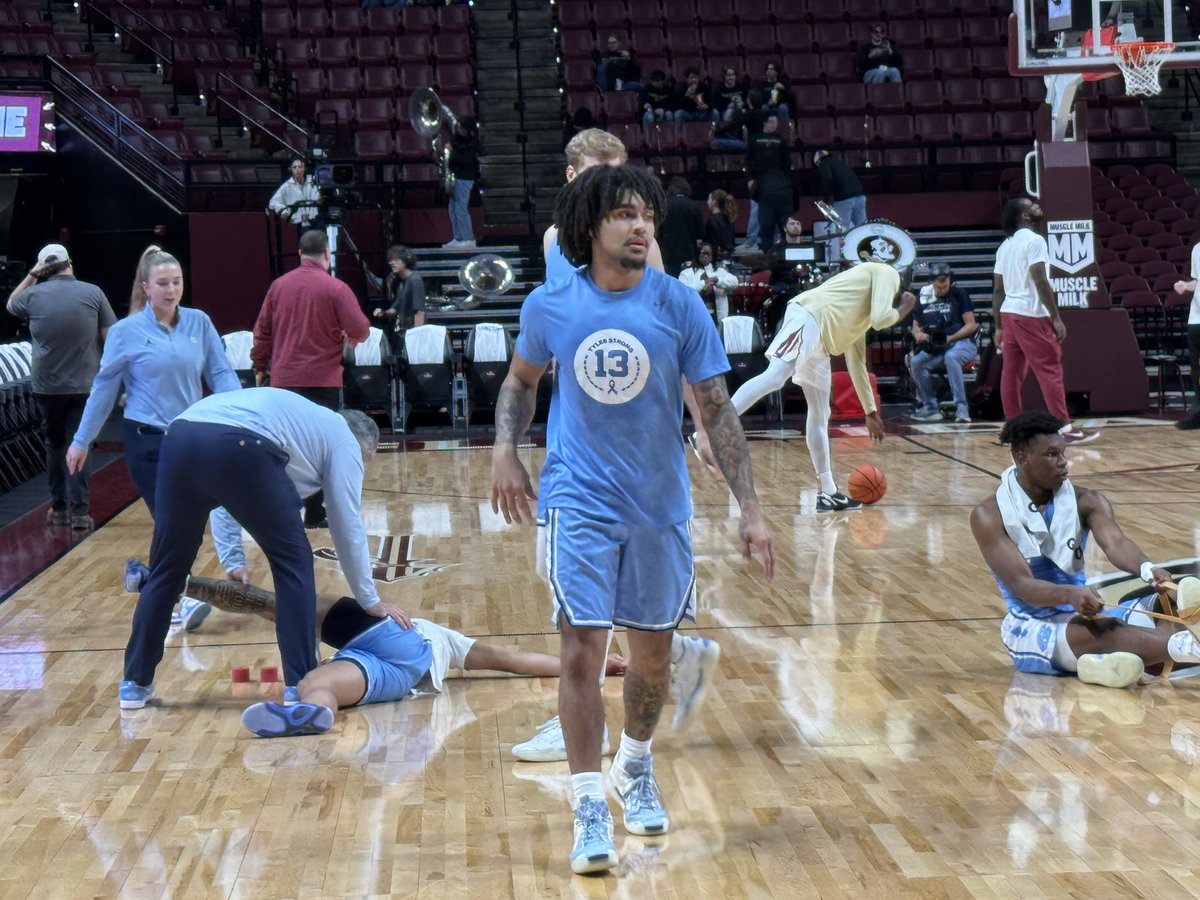 AJTarHeel247's tweet photo. Elliot Cadeau wearing a Tylee Craft shirt in warmups here in Tallahassee https://t.co/UQH14O3FlL