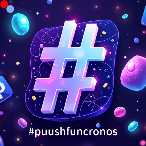 make use of the #puushfuncronos hashtag for some extra eyes if you;

- see something cool to share on puush.fun 😎
- have some exciting news to share 🎉
- giveaways 🎁
- any upcoming events, important timeline, etc 📰

get loud and proud out there
🔴🔵