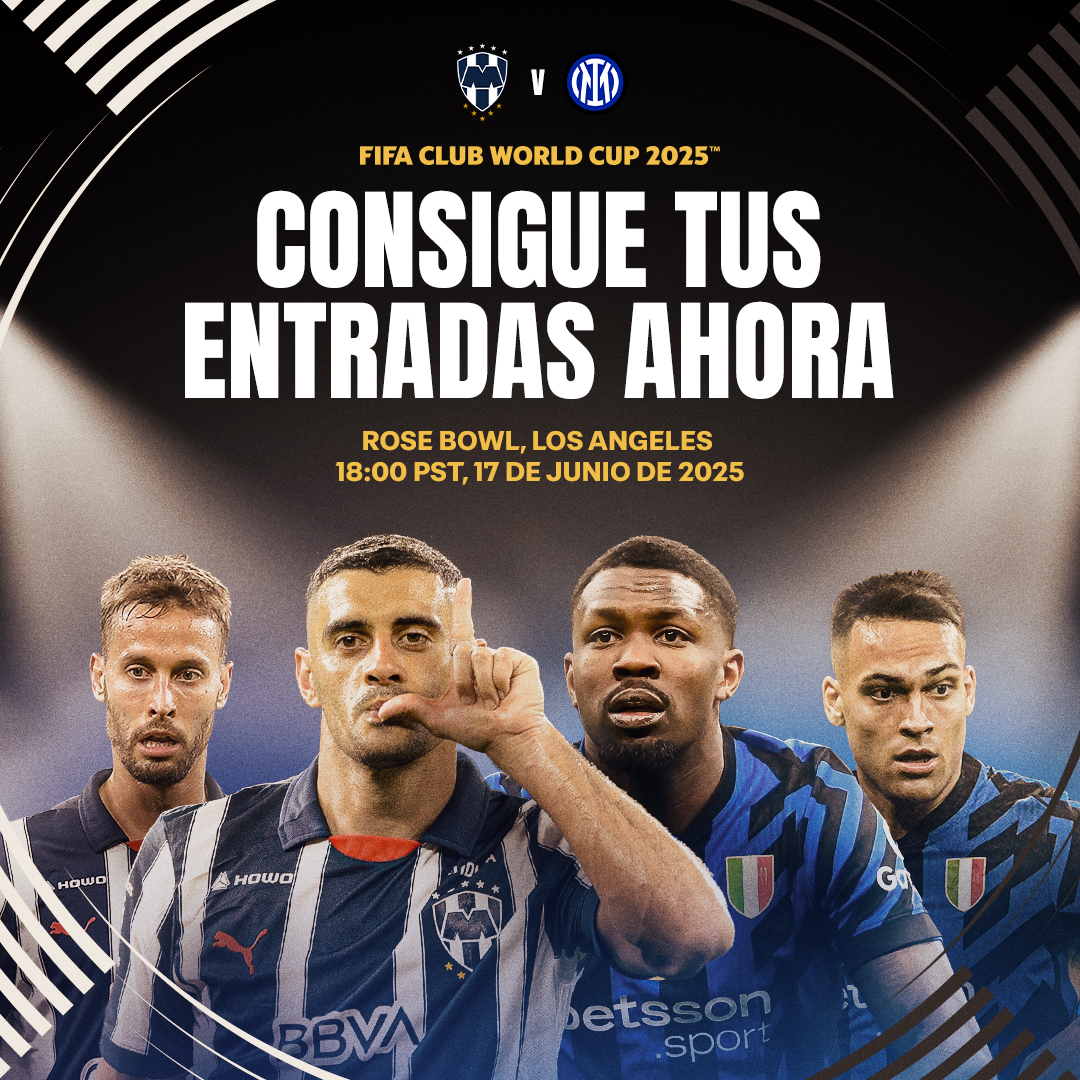 ¡Compra tus boletos para el <a href="/FIFACWC/">FIFA Club World Cup</a> 2025!👊🏼🔥🌎

¡Vamos con todo el #MonterreyAnteElMundo!💙🤍🫵🏼 Información aquí 👇🏼
fifa.com/en/tournaments…