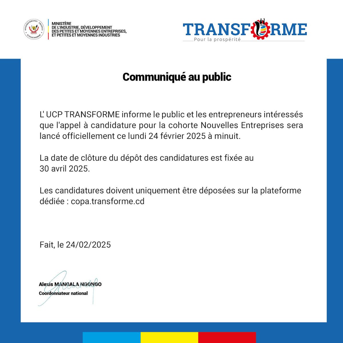 COPA Nouvelles Entreprises : c'est parti !