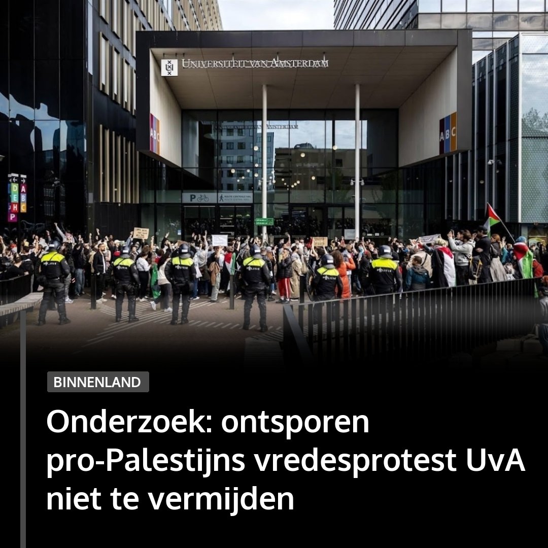 marokko's tweet image. Het is de Universiteit van Amsterdam (UvA) vorig jaar niet gelukt spanningen rond pro-Palestijnse vredesdemonstraties op de campus tot bedaren te brengen.
👉🏽 Lees: l.marokko.nl/XETGm1yo 👈🏽

#universiteit #amsterdam #gazastrook #protesten