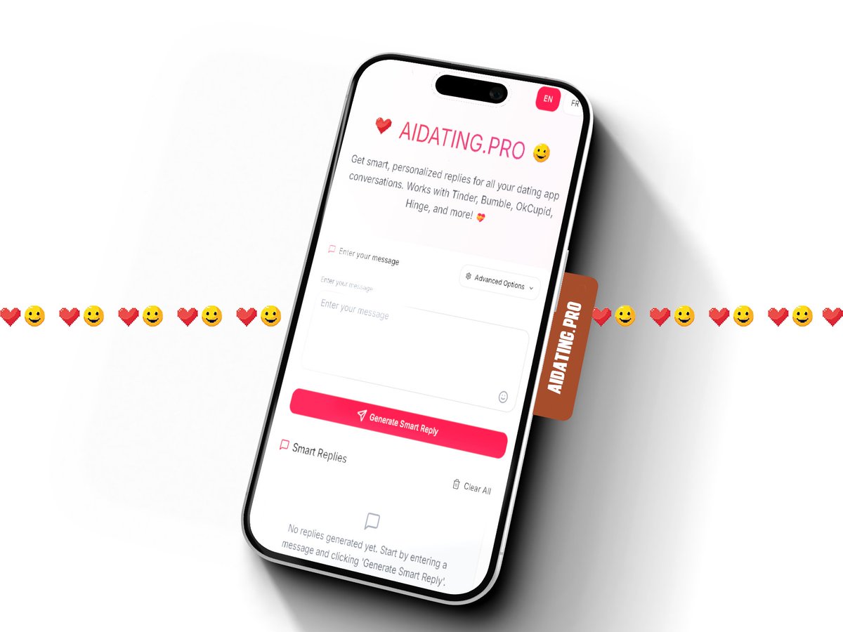 aidating_pro's tweet image. We’re excited to officially launch #AIDatingPro, the first completely free AI dating assistant designed to help you level up your conversations. Unlike other AI chat assistants, we believe that game should be accessible to everyone no paywalls, no hidden fees, just results.