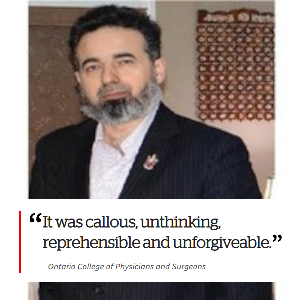 sdmfuuu's tweet photo. Dr. Tariq Iqbal, Rheumatologist
Found guilty of sexually abusing four (4) of his female patients by the Ontario College of Physicians and Surgeons in 2015.

Following the initial charges against him, he was allowed to continue to see new female patients in Ontario, Canada (under supervision by a nurse) until his court date--including myself. We were never notified of the charges against him.

Did he go to jail? No.
He was allowed to return to his home country in Pakistan, where he grossly continues to practice medicine in a country that's known for violating women's rights.

Who believes there needs to be a change?

#Canada #Ontario #EnoughIsEnough