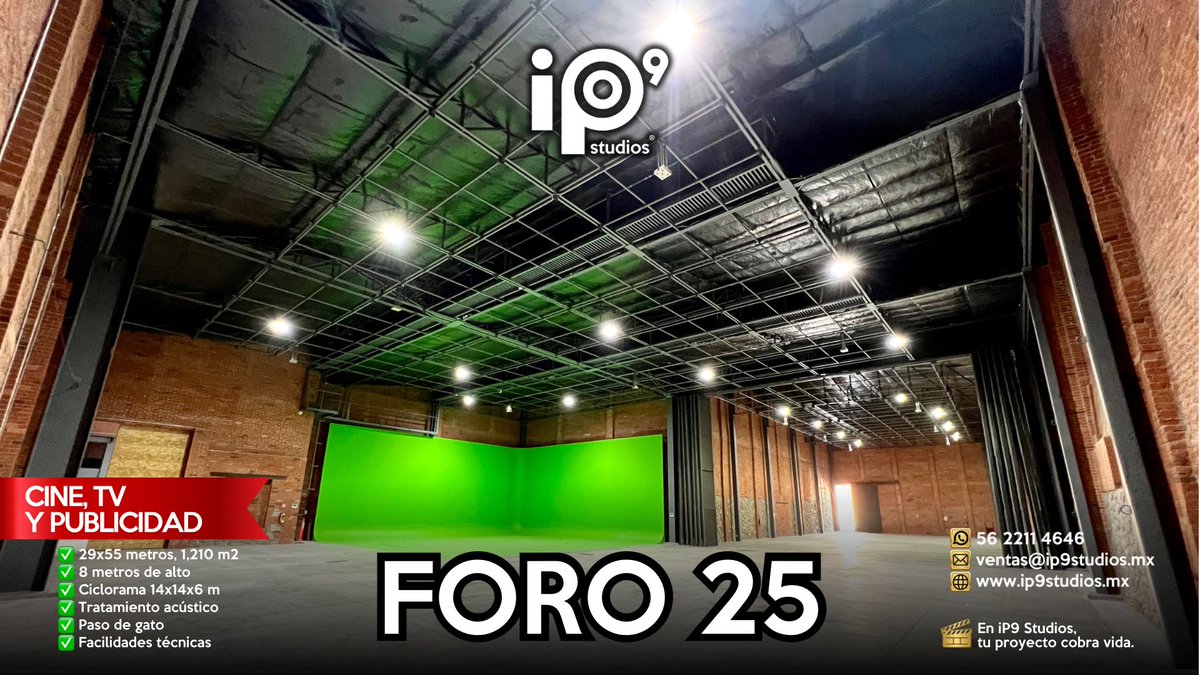iP9StudiosMX's tweet image. ¿Cine, publicidad, TV? ¡Ese fondo verde no se va a grabar solo!

Si no estás en el Foro 25 con sus 1,210 m² de pura magia, ¿qué estás haciendo con tu vida?

🎬 En iP9 Studios, tu proyecto cobra vida.

#Canacine #RentaDeForos #GreenScreen #Cine #ProducciónAudiovisual #iP9Studios