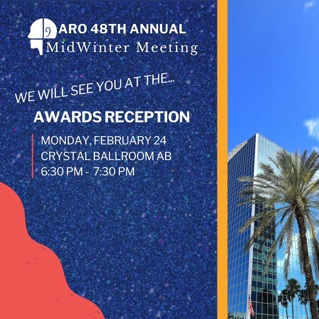 Congratulations to all of our ARO Award Recipients!

Don't forget to attend our Awards Reception from 6:30 PM -  7:30 PM.

#AROMWM #ARRO2025