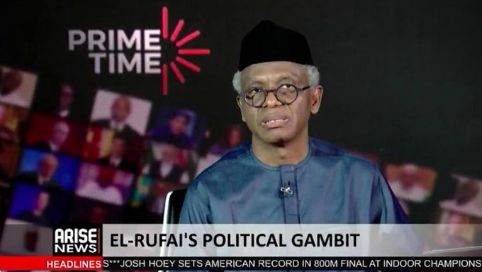 realadnantweet's tweet photo. @Imranmuhdz "Nuhu Ribadu wants to be president in 2031; he has to eliminate every northerner that he thinks will contest." - Elrufai alleged. https://t.co/2HaaxyB26Y