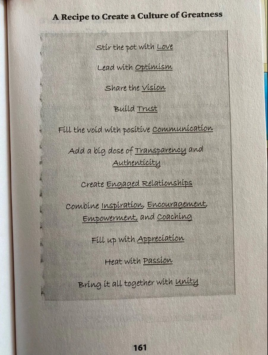 Jon Gordon (@jongordon11) on Twitter photo A RECIPE TO CREATE A CULTURE OF GREATNESS
As I’ve been speaking to different organizations this year, I’ve noticed something interesting. My book Soup, which I wrote years ago, is really resonating again. I haven’t talked about it enough, but since it’s making a comeback, I want A RECIPE TO CREATE A CULTURE OF GREATNESS
As I’ve been speaking to different organizations this year, I’ve noticed something interesting. My book Soup, which I wrote years ago, is really resonating again. I haven’t talked about it enough, but since it’s making a comeback, I want
