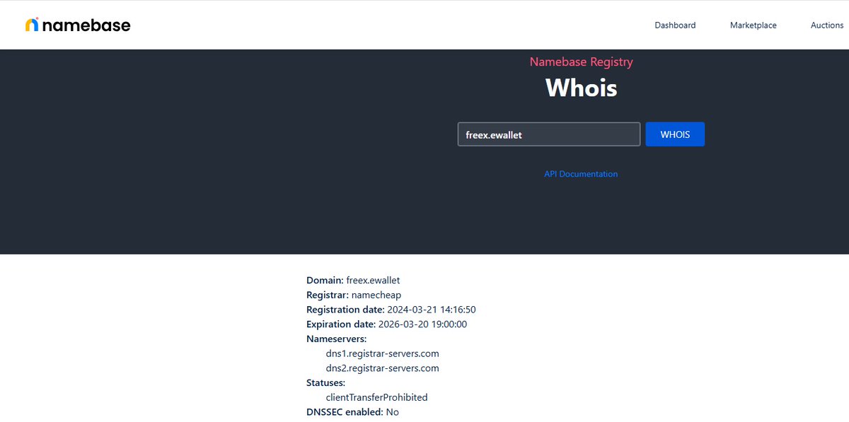 freex.ewallet was already registered! Congratulations to the owner! Get your .ewallet domain name at:
Encirca: encirca.com/handshake-ewal…
Namecheap: namecheap.com/domains/handsh…