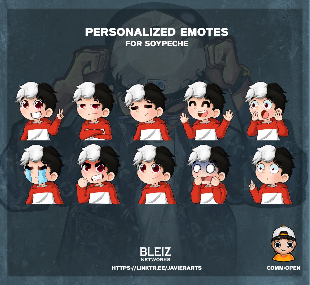 PERSONALIZED EMOTES PACK 📝

FOR <a href="/SoyPecheGg/">SoyPeche_gg</a> 📢

PROMOTIONS AND EXCELLENT PRICES! 💸

RT AND FAV IS APPRECIATED TO MAKE MY WORK MORE KNOWN! 💟

#twitch #kick #kickemotes #kickstreaming #twitchlivestream