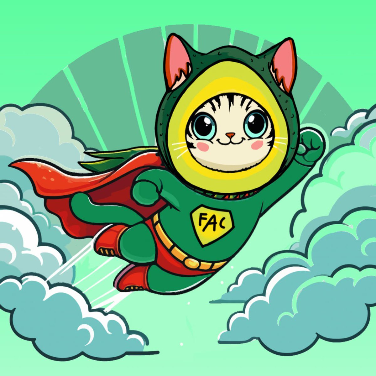 FlyingAvoCats's tweet photo. Get ready for takeoff FAC'ers🪽🥑😻

Our super hero mascot will soar through the skies and fly to the moon. https://t.co/QrScOcpX3o