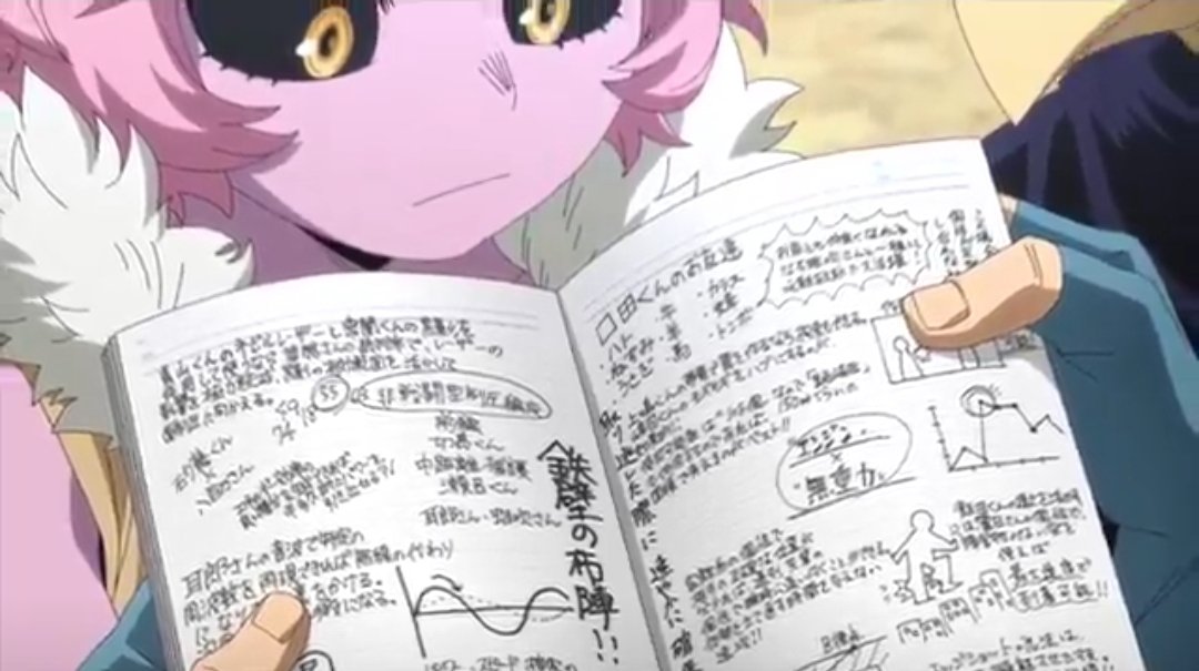 MightyGazelle1's tweet photo. Mina reading Dekus sophisticated notes upside down.

Secretly Genius level IQ confirmed. https://t.co/I0gXp945oE