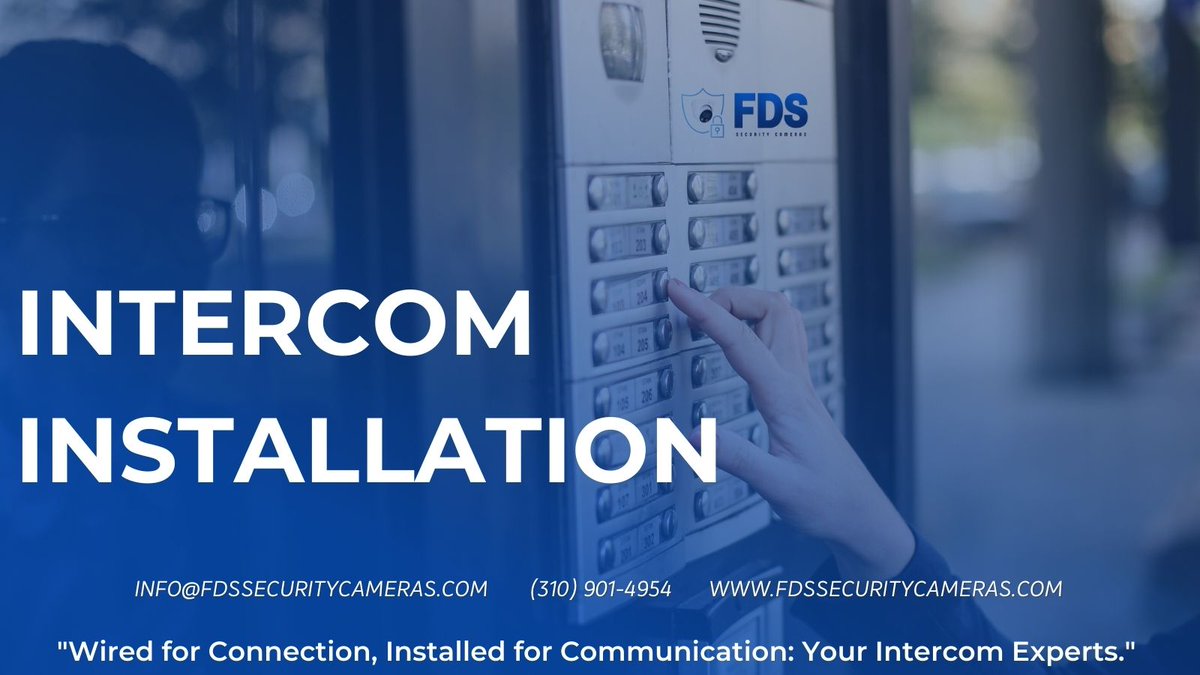 cctv_la's tweet image. 🔔 Upgrade your security with FDS Security Cameras' expert intercom system installations! Stay connected and safe. Contact us: 📷 (310) 901-4954 📷 fdssecuritycameras.com #FDSecurityCameras #IntercomInstallation 📷 🏠