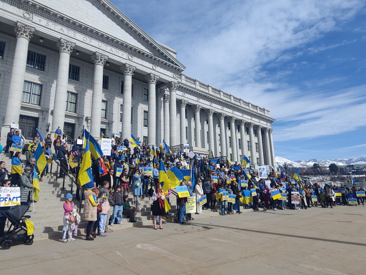 August_Mission's tweet photo. Today is the third anniversary of the war with Russia. August Mission joined the Utah for Ukraine rally this past weekend at the Utah State Capitol. 
https://t.co/fQoGTexaSV https://t.co/gFHKoDJfD9