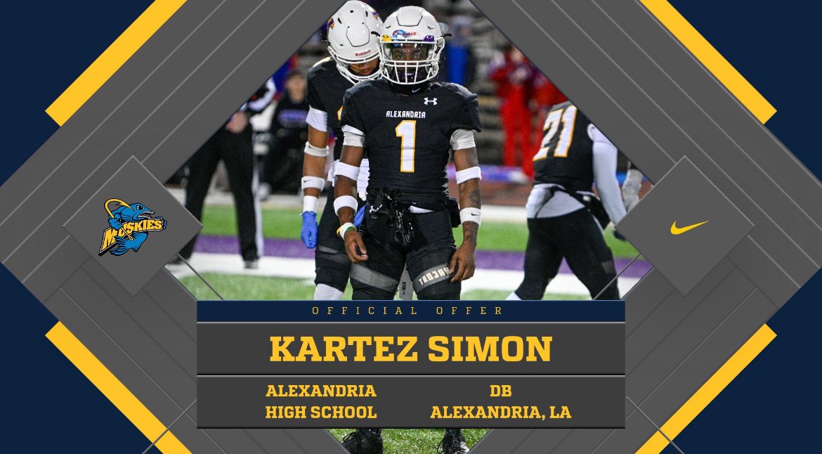 Kartez Simon (@geauxuno) on Twitter photo #AGTG I am truely blessed and honored to have received an offer from <a href="/LUMuskieFB/">Lakeland Football</a> . Thank you @CoacGMaynes for the opportunity. <a href="/CoachJMercer/">Josh Mercer</a> <a href="/ash_trojanFB/">Alexandria Football</a> <a href="/CenLaPrepsLLC/">Cenla Preps</a> <a href="/RecruitLouisian/">Recruit Louisiana™️</a> #AGTG I am truely blessed and honored to have received an offer from <a href="/LUMuskieFB/">Lakeland Football</a> . Thank you @CoacGMaynes for the opportunity. <a href="/CoachJMercer/">Josh Mercer</a> <a href="/ash_trojanFB/">Alexandria Football</a> <a href="/CenLaPrepsLLC/">Cenla Preps</a> <a href="/RecruitLouisian/">Recruit Louisiana™️</a>