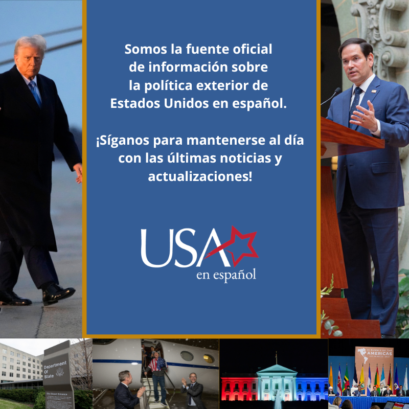 USAenEspanol's tweet photo. Visite nuestro perfil y síganos para más información oficial en Español de las relaciones de Estados Unidos con el resto del mundo.