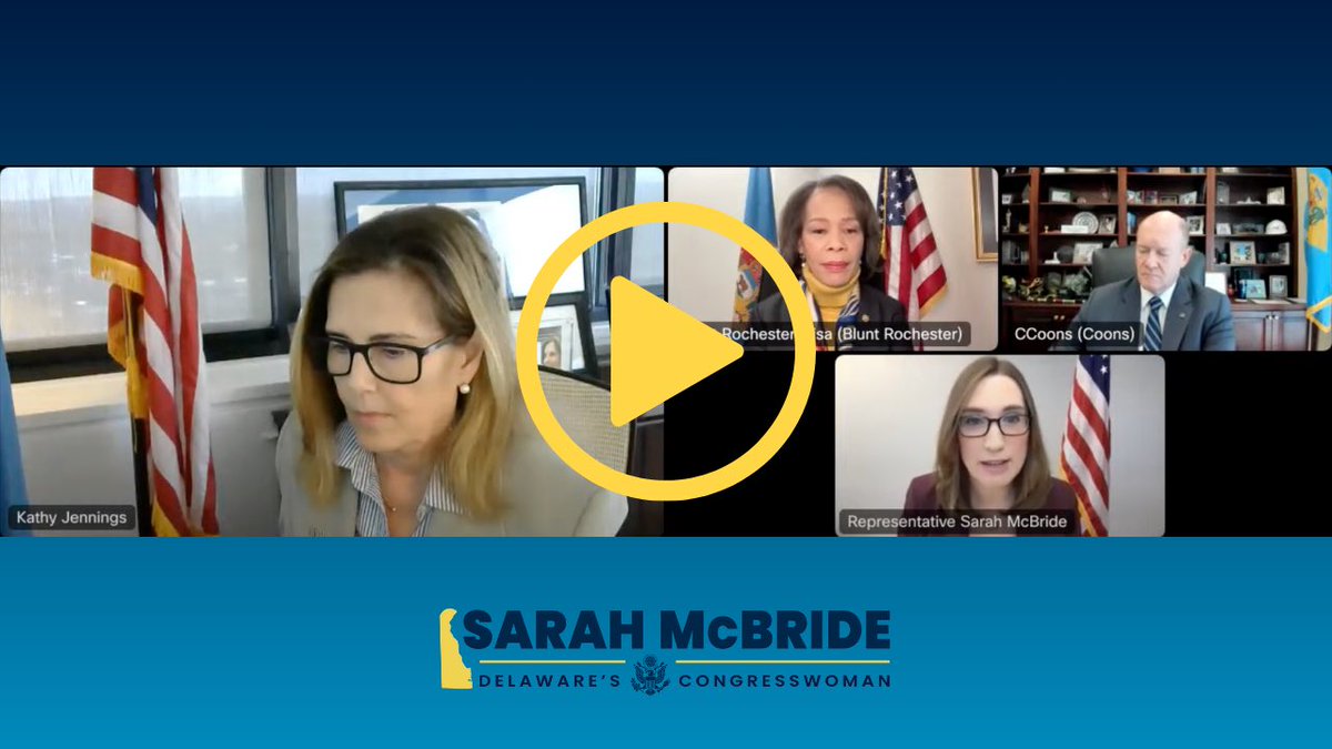 Today, I spoke with thousands of Delawareans during a virtual town hall I hosted alongside <a href="/ChrisCoons/">Senator Chris Coons</a>, <a href="/SenatorLBR/">SenatorLBR</a>, and <a href="/DE_DOJ/">Attorney General Kathy Jennings</a>. 

Since taking office, I've been meeting and visiting with Delawareans across our state and have heard their concerns about how what's happening here