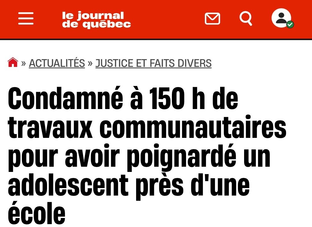 PaulPlamondon's tweet photo. 150h de travaux communautaires pour avoir poignardé un adolescent de 15 ans près d'une école.
Un couvre feu de 8 mois.
Un remboursement symbolique de 1000$ à la victime pour perte salariale et blessures.
Imaginez une seconde ce que ressentent les parents du jeune qui a failli y laisser sa vie et qui gardera des séquelles de cette tentative de meurtre pour toujours. 

Les peines bonbons ne cessent de se multiplier pour des crimes graves. Le droit criminel fédéral est en dérive totale et cela inquiète grandement notre formation politique.