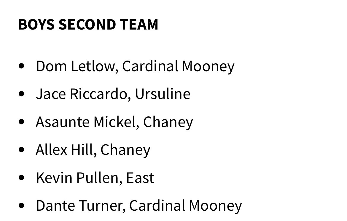 Sophomore year All SVC 2nd team

Regular Season Averages:
14p, 8rb, 2ast, 1bl

Highlight Games:

12/3/24 vs. Struthers (30pts, 7rbs)

12/27/24 vs. Saint Vincent-Saint Mary (17pts, 8rbs)

1/14/25 vs. Chaney (18pts, 8rbs)

2/11/25 vs. NDCL (21pts, 10rbs, 4ast)