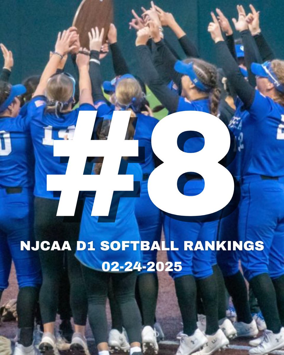 WRANGLERS MOVE UP 10 SPOTS TO BE #8 IN THE NJCAA D1 SOFTBALL RANKINGS!!! With a 15-4 preseason facing multiple ranked opponents!

#WorkDay #GoWranglers