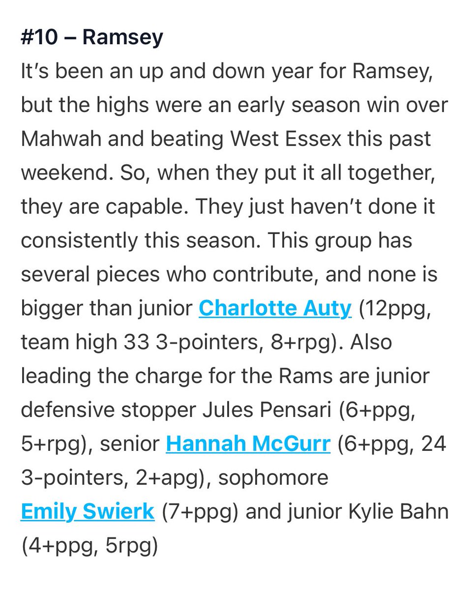 Emily Swierk (@emilyswierk) on Twitter photo Come support <a href="/ramsey_gbb/">Ramsey_GBB</a> on Thursday at 4:15 away at Lakeland. Thank you <a href="/PGHNewJersey/">Prep Girls Hoops New Jersey</a> for highlighting our team!! Come support <a href="/ramsey_gbb/">Ramsey_GBB</a> on Thursday at 4:15 away at Lakeland. Thank you <a href="/PGHNewJersey/">Prep Girls Hoops New Jersey</a> for highlighting our team!!