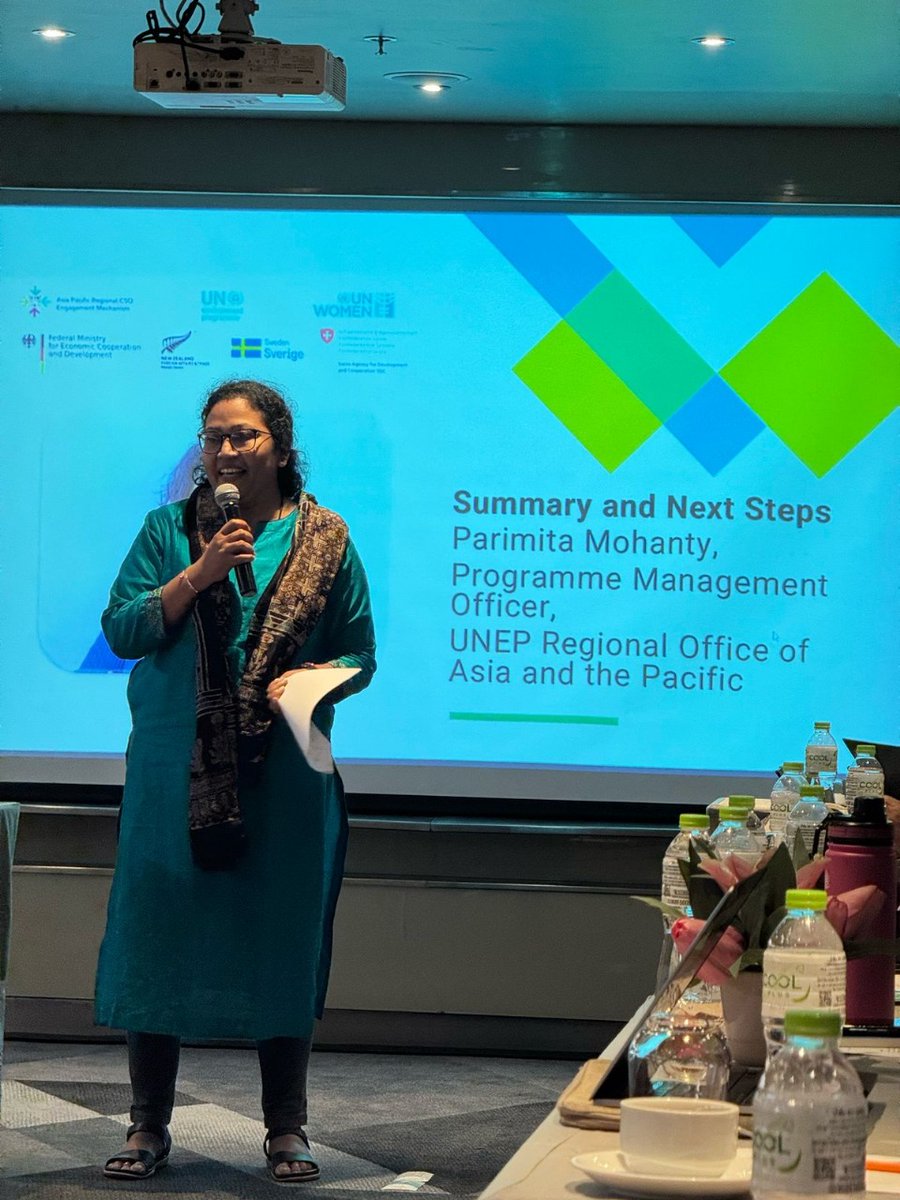 unwomenasia's tweet photo. Civil society organizations convened ahead of the #APFSD to explore strategies for advancing a gender-just energy transition.

UN Women and @UNEP_AsiaPac highlighted lessons from the #EmPowerForClimate Programme, emphasizing the importance of multistakeholder collaborations. 🤝 https://t.co/pyb4LVZ6XY