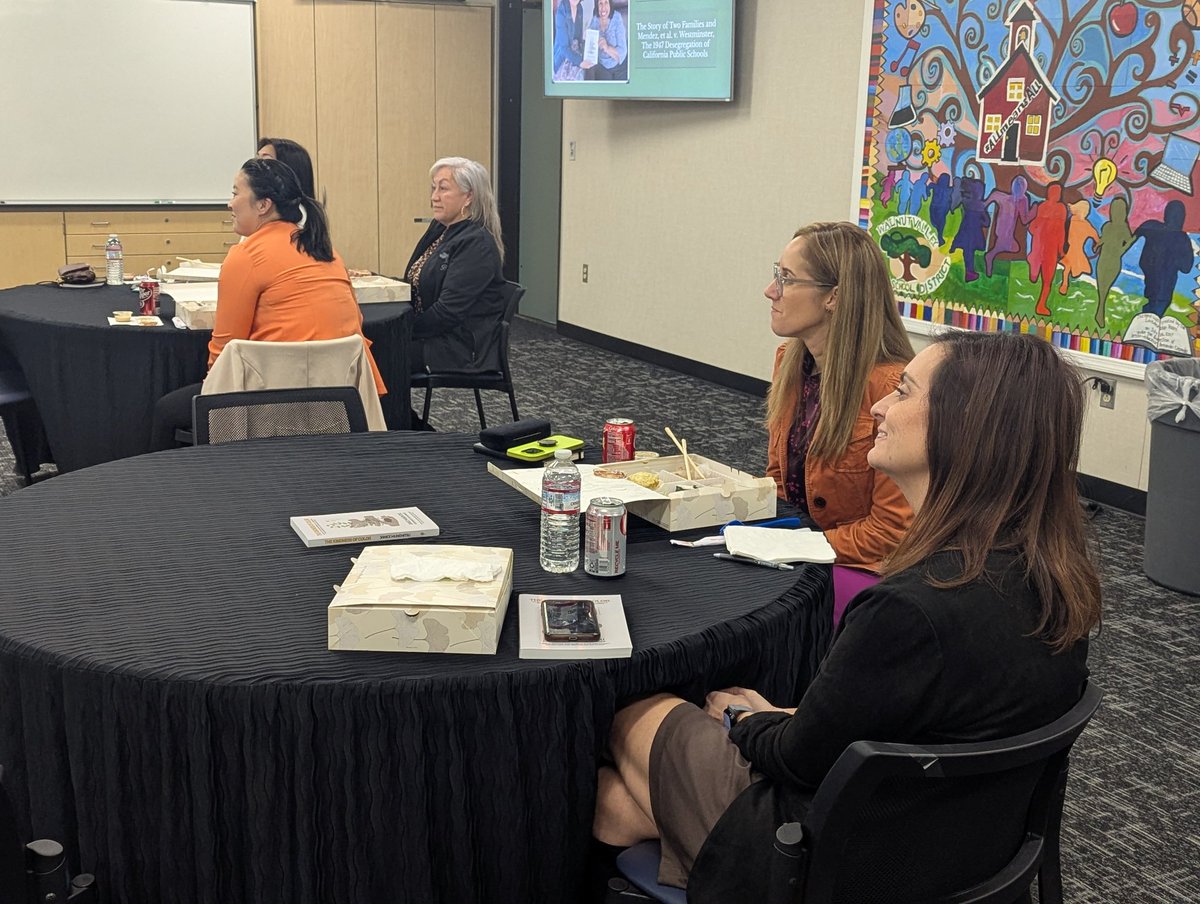 <a href="/CAAPLEorg/">CAAPLE</a> Regions 6 &amp; 7 Professional Learning/Networking Event learning about Munemitsu and Mendez families during world war II- incarceration of Japanese Americans and fight for desegregation of schools in California told in Janice Munemitsu 's book, The Kindness of Color.