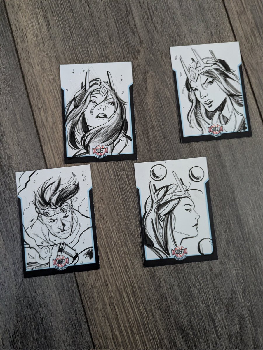 Amazing sketch cards by <a href="/eric_weathers/">Eric Weathers</a> arrived today! These are shipping to some amazing backers!