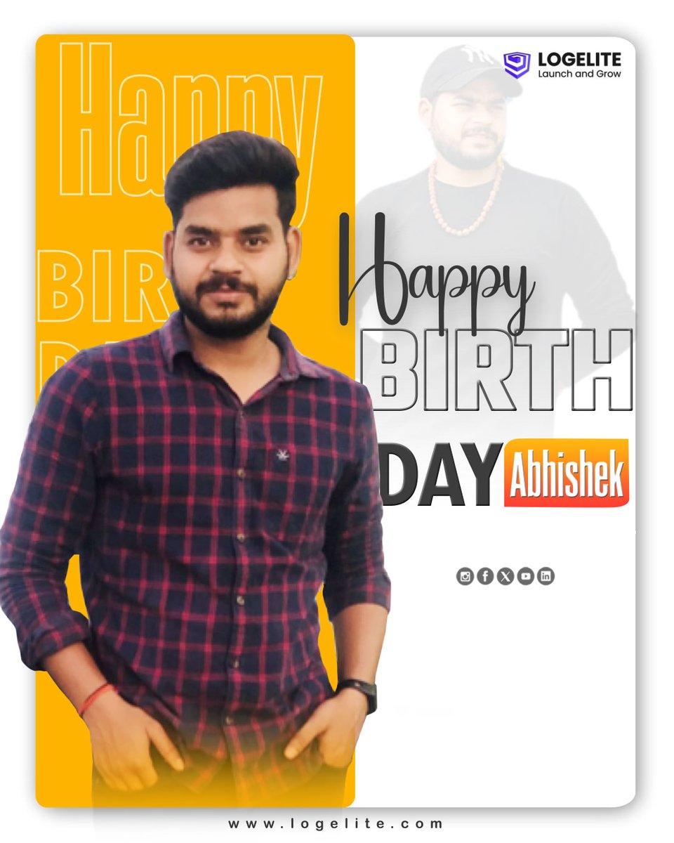 LimitedLogelite's tweet image. 𝐇𝐚𝐩𝐩𝐲 𝐁𝐢𝐫𝐭𝐡𝐝𝐚𝐲 🎂 𝐌𝐫. 𝐀𝐛𝐡𝐢𝐬𝐡𝐞𝐤 𝐘𝐚𝐝𝐚𝐯! Wishing you a day filled with love, laughter, and all your heart desires. Cheers to another fantastic year.

logelite.com
#logelite

#happybirthday  #adsmanager #digitalmarketing #7searchppc #Lucknow