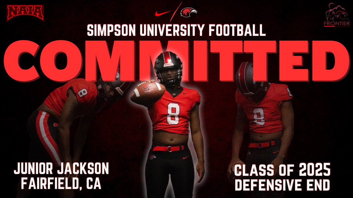 Abrelle Jackson Jr (@juniorjackson_8) on Twitter photo After much thought and consideration I’ve decided to commit to <a href="/SimpsonU_FB/">Simpson U Football</a> Very grateful for all the coaches who have recruited throughout my career <a href="/mgclark16/">Mike Clark</a> <a href="/lequan_w/">Coach Woods</a> <a href="/VandenFB/">Vanden Football</a> <a href="/westcoastpreps_/">West Coast Preps</a> <a href="/CoachSDD/">Shawn Daniel</a> <a href="/CoachG_Simpson/">Garrett Sandow</a> <a href="/coachcasados/">Coach Casados</a> #Vandenbuilt #respectmydecision After much thought and consideration I’ve decided to commit to <a href="/SimpsonU_FB/">Simpson U Football</a> Very grateful for all the coaches who have recruited throughout my career <a href="/mgclark16/">Mike Clark</a> <a href="/lequan_w/">Coach Woods</a> <a href="/VandenFB/">Vanden Football</a> <a href="/westcoastpreps_/">West Coast Preps</a> <a href="/CoachSDD/">Shawn Daniel</a> <a href="/CoachG_Simpson/">Garrett Sandow</a> <a href="/coachcasados/">Coach Casados</a> #Vandenbuilt #respectmydecision