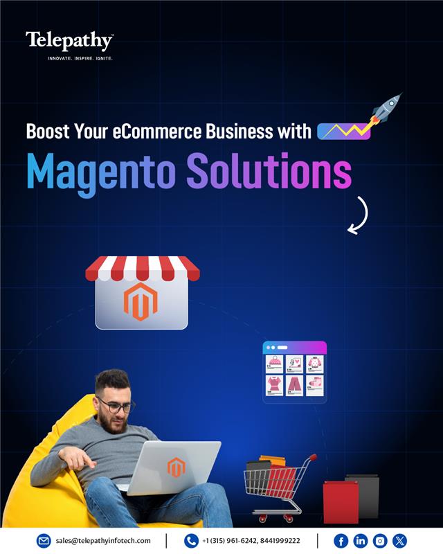 Telepathysocial's tweet image. Boost Your eCommerce Business with Magento Solutions.

Contact us today to unlock your store’s full potential with Magento!

#telepathy #ecommerce #magentosolutions #custommeganto #onlinebussiness #onlinestore #seo #ecommerceoptimization #magentoexperts