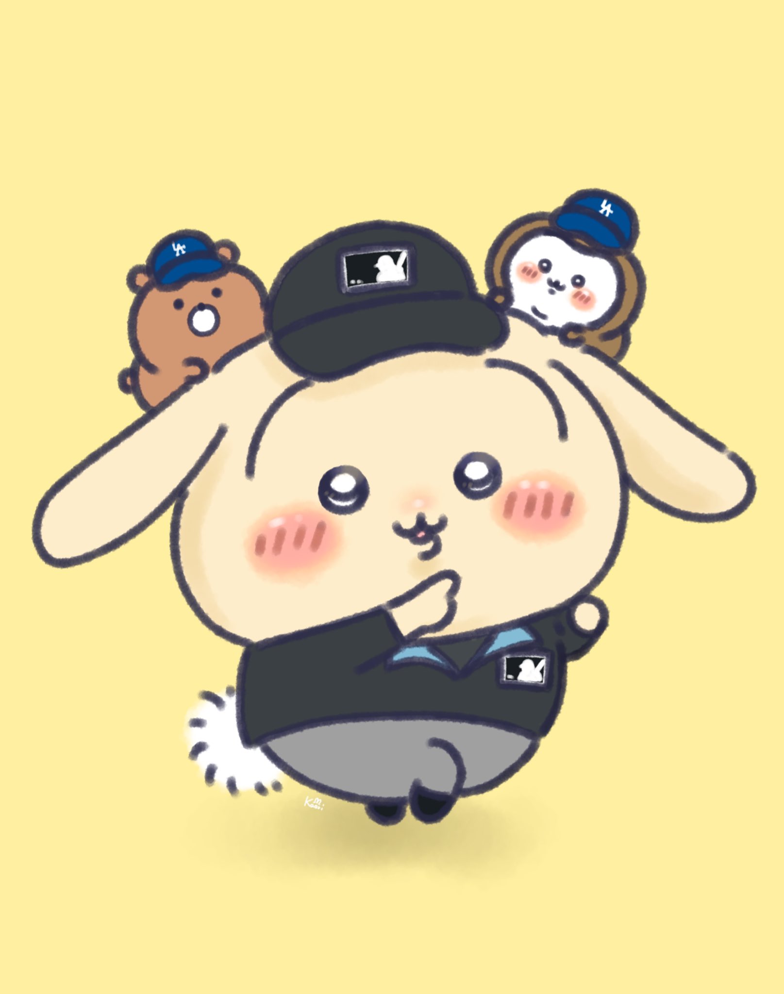 ちいかわ　うさぎ　MLB 予約】ちいかわ×MLB TOKYO SERIES マスコット うさぎ（カブス
