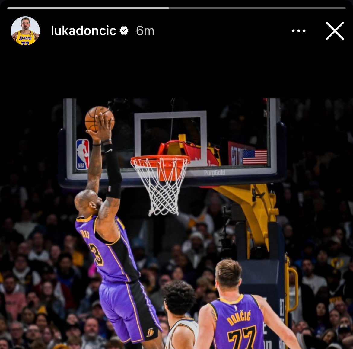 PurpGolded's tweet image. LUKA DONCIC POSTED MY EDIT ON HIS INSTAGRAM STORY 😭

OMG BROOOOOOOOOOOO