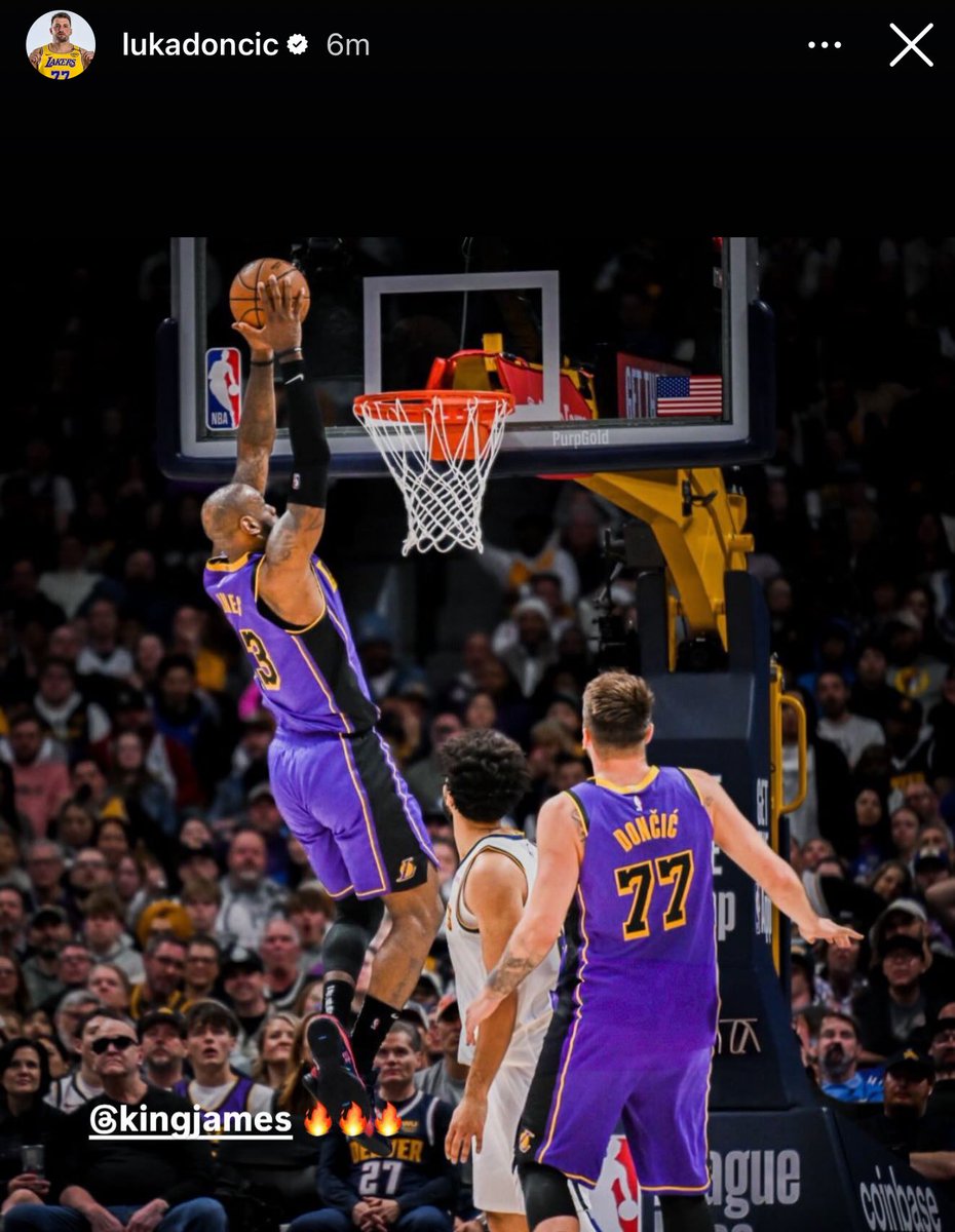 Luka’s IG Story. 🔥