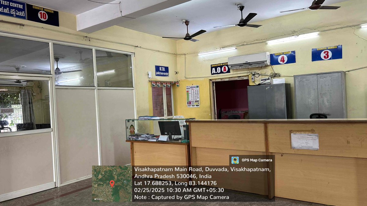 MaverickKumar's tweet photo. @JanaSenaParty  @PawanKalyan @AndhraPradeshCM  @ramprasadreddy_  @bigtvtelugu @TV9Telugu  I am here at Gajuwaka RTO office, Vizag. It is 10.33. And not even a single employee is here yet. Wonderful accountability maintained by the state govt employees 👌💐 Way to go 👏 https://t.co/VEwYmsnPkY