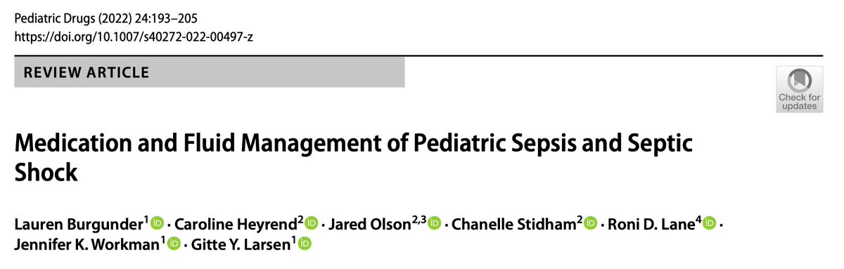 LaLoTomas3's tweet photo. Manejo de sepsis 🦠 y choque séptico en Pediatría 👧🏽

Medicamento correcto✅, en el tiempo correcto⏰, a la dosis correcta 💊

Pediatric Drugs (2022) 24:193-205

#sepsis #pediatria #pedia https://t.co/3b0aw2YgXA