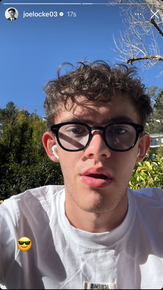 joe locke posted on his instagram story!