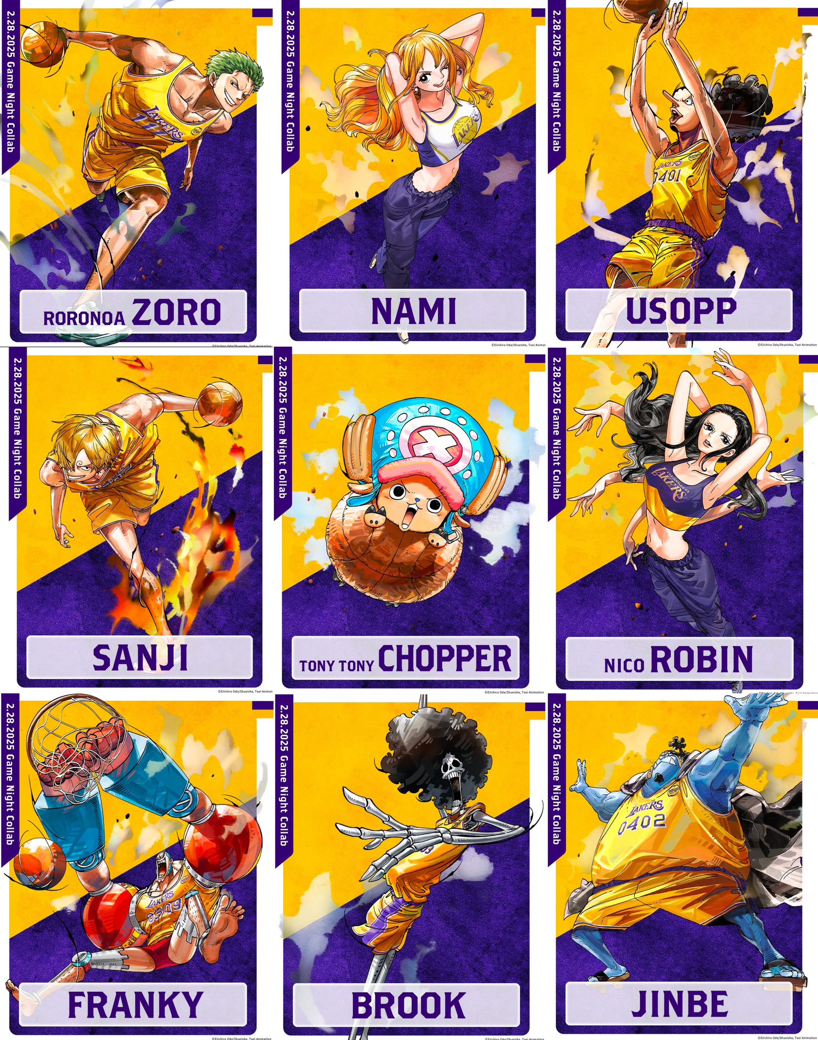 ONE PIECEとレイカーズの初コラボポスター かわいい～！」 ONE