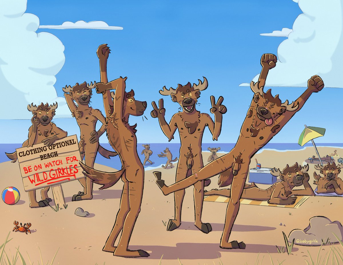 BaraGirk's tweet photo. OH MY GOD, CALL SOMEBODY THE NUDE BEACH IS INVESTED WITH NAKED GIRKLES
#furry https://t.co/mhUn9odjms