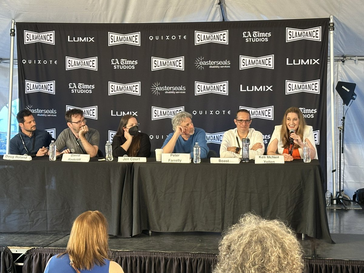 Digital LA (@digitalla) on Twitter photo Accessibility Panel at <a href="/Slamdance/">Slamdance</a> presented by <a href="/EastersealSoCal/">Easterseals SoCal</a>, introduced by <a href="/nicnovicki/">Nic Novicki</a>.
Your film doesn't have to be about the disability; cast actors, that happen to have disabilities.
Doesn't need to be sad with tragic character dying.
Need more joy.
Mod: <a href="/PeterFarrelly/">Peter Farrelly</a> Accessibility Panel at <a href="/Slamdance/">Slamdance</a> presented by <a href="/EastersealSoCal/">Easterseals SoCal</a>, introduced by <a href="/nicnovicki/">Nic Novicki</a>.
Your film doesn't have to be about the disability; cast actors, that happen to have disabilities.
Doesn't need to be sad with tragic character dying.
Need more joy.
Mod: <a href="/PeterFarrelly/">Peter Farrelly</a>