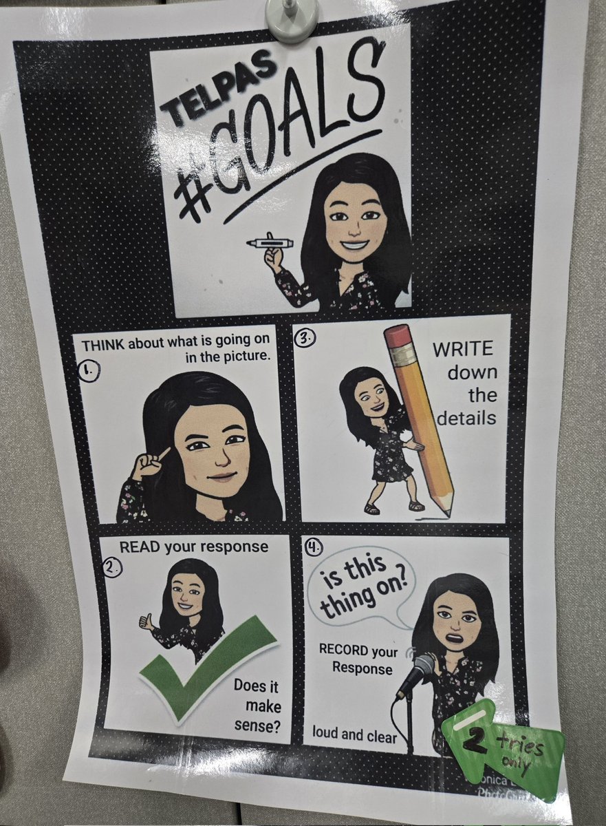 MrsVSalinas's tweet photo. TELPAS practice with my 3rd graders is a MUST. The goal setting sheet was a great tool, too. We GOT THIS! #MrsSalinaslovesthird @3rdGradeReading #CFISDELS https://t.co/AMi7Vm8Qeo