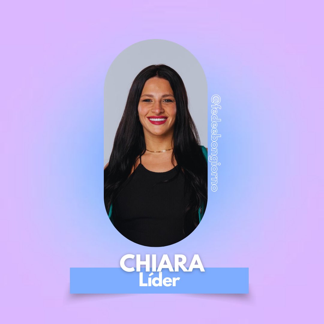 fedeebongiorno's tweet photo. 👁️ La nueva líder en #GranHermano es CHIARA https://t.co/eMlmJ05Ttd