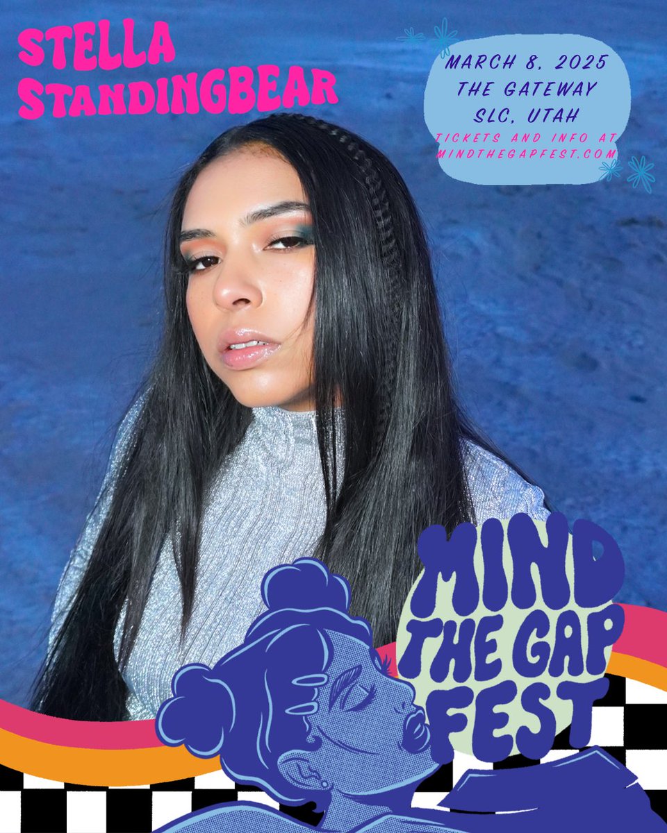 The music headliner of Mind the Gap Festival, going on at 4:15 pm is Stella Standingbear! Don't miss her set on International Women's Day, March 8th at The Gateway! 

Join us and get tickets and make a donation at mindthegapfest.eventbrite.com! 
#MindTheGapFest #internationalwomensday